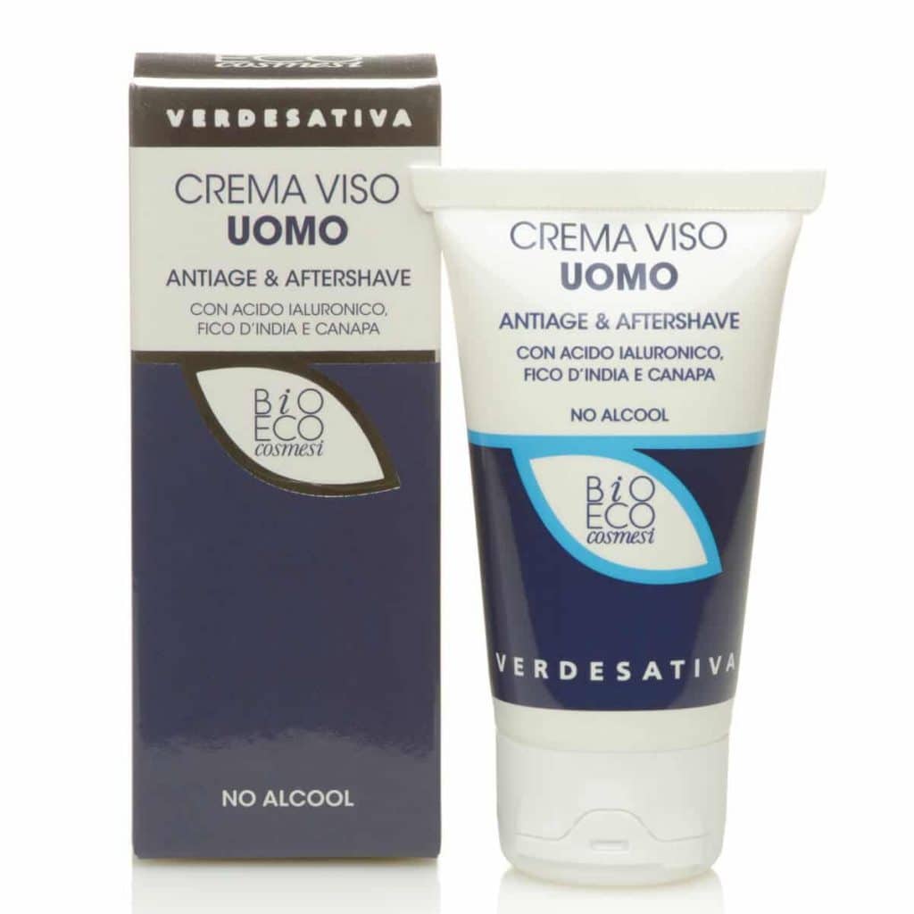 crema viso uomo antirughe verdesativa bio vegan naturale